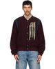 Dries Van Noten Dries Van Noten Burgundy Fringe Bomber Jacket - 1