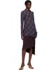 Dries Van Noten Dries Van Noten Burgundy Gathered Midi Skirt - 4