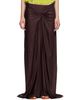 Dries Van Noten Dries Van Noten Burgundy Humila Maxi Skirt - 1
