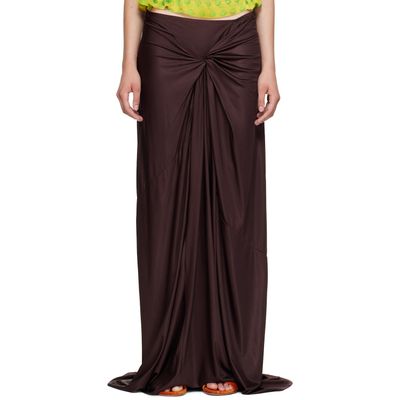 Dries Van Noten Dries Van Noten Burgundy Humila Maxi Skirt