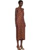 Dries Van Noten Dries Van Noten Burgundy Jacquard Midi Dress - 2