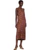 Dries Van Noten Dries Van Noten Burgundy Jacquard Midi Dress - 4