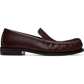 Dries Van Noten Dries Van Noten Burgundy Leather Loafers