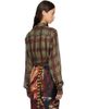 Dries Van Noten Dries Van Noten Burgundy Loose Lurex Shirt - 3