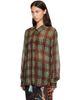 Dries Van Noten Dries Van Noten Burgundy Loose Lurex Shirt - 4