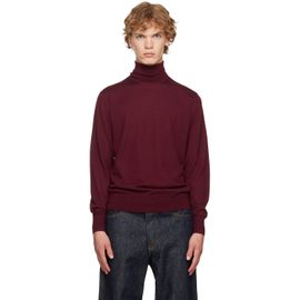 Dries Van Noten Dries Van Noten Burgundy Merino Wool Turtleneck