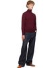 Dries Van Noten Dries Van Noten Burgundy Merino Wool Turtleneck - 4