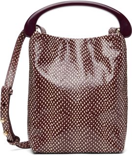 Dries Van Noten Dries Van Noten Burgundy Micro Leather Bag