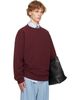 Dries Van Noten Dries Van Noten Burgundy Oversized Cotton Sweatshirt - 2