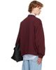 Dries Van Noten Dries Van Noten Burgundy Oversized Cotton Sweatshirt - 3