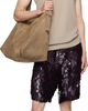 Dries Van Noten Dries Van Noten Burgundy Sequinned Shorts - 4