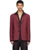 Dries Van Noten Dries Van Noten Burgundy Wool Blazer - 1