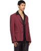 Dries Van Noten Dries Van Noten Burgundy Wool Blazer - 2