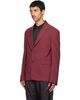 Dries Van Noten Dries Van Noten Burgundy Wool Blazer - 4
