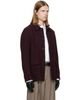 Dries Van Noten Dries Van Noten Burgundy Wool Bouclé Jacket - 2