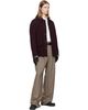 Dries Van Noten Dries Van Noten Burgundy Wool Bouclé Jacket - 4