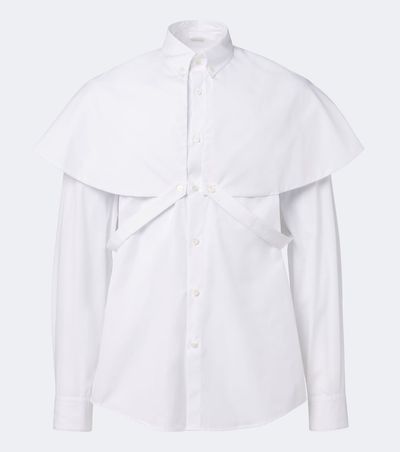 Dries Van Noten Dries Van Noten Caped cotton poplin shirt