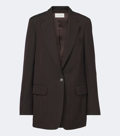 Dries Van Noten Dries Van Noten Chalk stripe single-breasted blazer