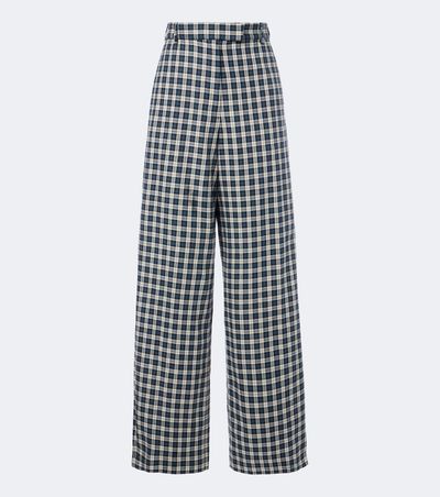 Dries Van Noten Dries Van Noten Checked cotton flannel wide-leg pants