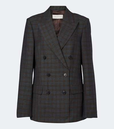 Dries Van Noten Dries Van Noten Checked double-breasted wool blazer