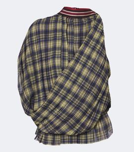 Dries Van Noten Dries Van Noten Checked draped one-shoulder top