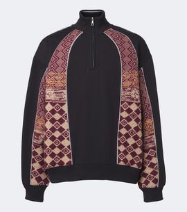 Dries Van Noten Dries Van Noten Cotton and wool half-zip sweater
