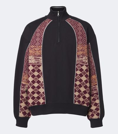 Dries Van Noten Dries Van Noten Cotton and wool half-zip sweater