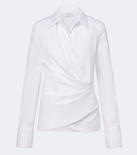 Dries Van Noten Dries Van Noten Cotton poplin wrap shirt