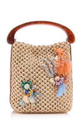 Dries Van Noten Dries Van Noten Crisp Small Handbag with Flower Embroidery