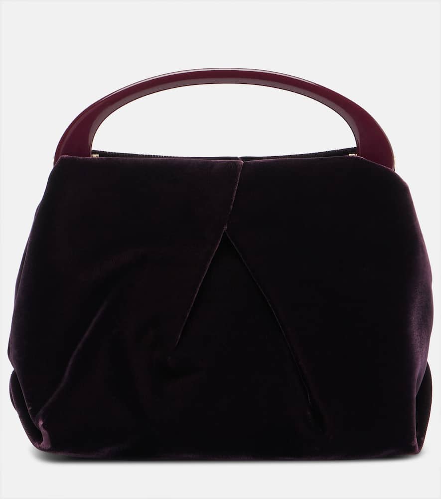 DRIES VAN NOTEN ベルベットミニボストンバッグ ハンドバッグ Dries Van Noten Tote Bags