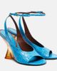 Dries Van Noten Dries Van Noten Croc-effect leather wedge sandals - 1