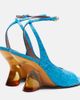 Dries Van Noten Dries Van Noten Croc-effect leather wedge sandals - 4