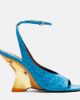 Dries Van Noten Dries Van Noten Croc-effect leather wedge sandals - 6