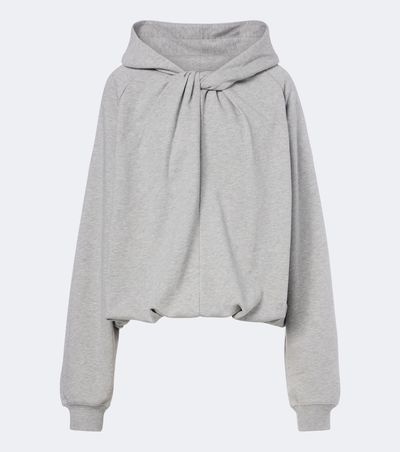 Dries Van Noten Dries Van Noten Draped cotton jersey hoodie