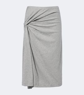 Dries Van Noten Dries Van Noten Draped cotton jersey midi skirt