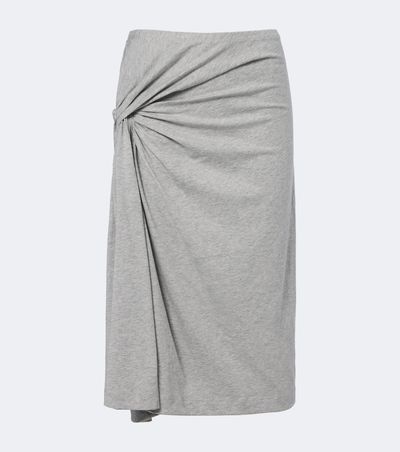 Dries Van Noten Dries Van Noten Draped cotton jersey midi skirt