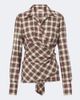 Dries Van Noten Dries Van Noten Draped plaid cotton flannel shirt - 1