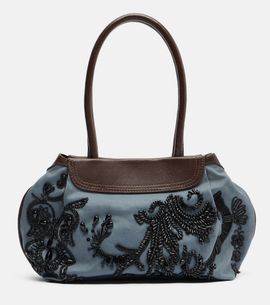 Dries Van Noten Dries Van Noten Embellished twill shoulder bag