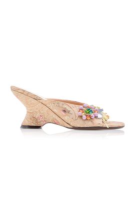Dries Van Noten Dries Van Noten Embellished Wedge Sandal