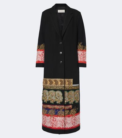 Dries Van Noten Dries Van Noten Embellished wool coat