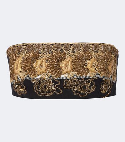 Dries Van Noten Dries Van Noten Embroidered cotton bandeau top