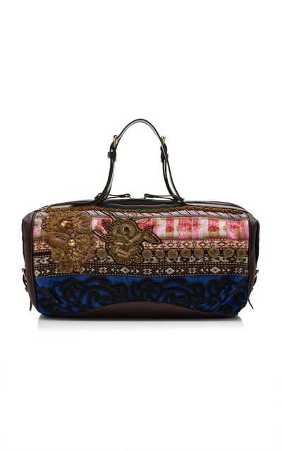 Dries Van Noten Dries Van Noten Embroidered Cotton Twill Duffel Bag