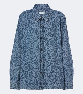 Dries Van Noten Dries Van Noten Floral denim overshirt