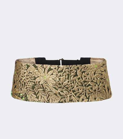 Dries Van Noten Dries Van Noten Floral jacquard belt