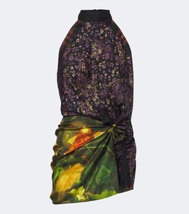 Dries Van Noten Dries Van Noten Floral silk halterneck top