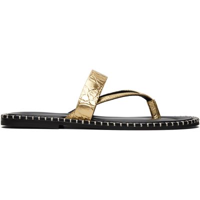Dries Van Noten Dries Van Noten Gold Leather Sandals