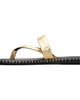 Dries Van Noten Dries Van Noten Gold Leather Sandals - 3