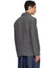 Dries Van Noten Dries Van Noten Gray & Blue Wool Jacket - 3