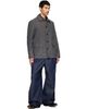 Dries Van Noten Dries Van Noten Gray & Blue Wool Jacket - 4