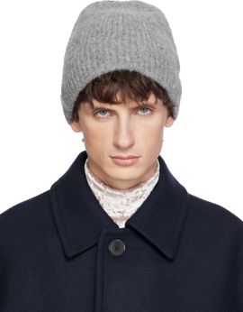 Dries Van Noten Dries Van Noten Gray Alpaca Blend Beanie